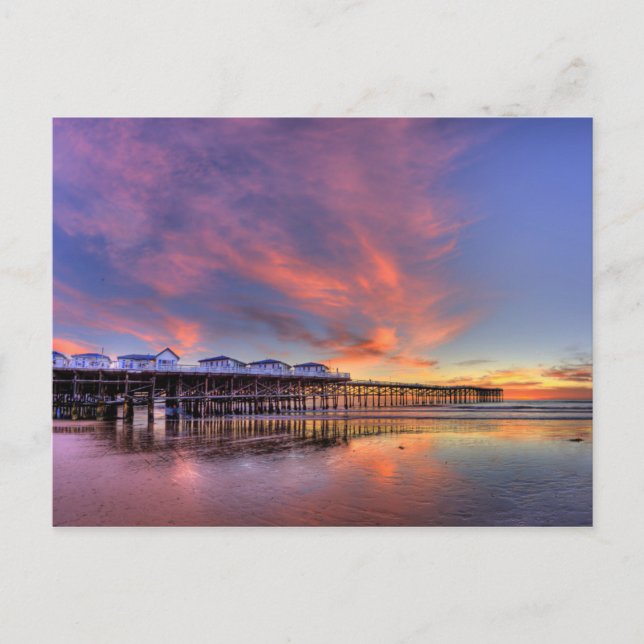 Postal Crystal Pier Sunset (Anverso)