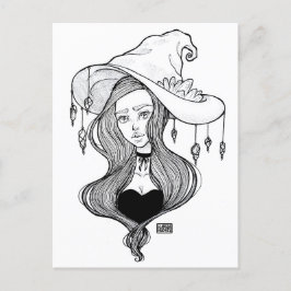 Postal Crystal Witch InkOctober Art Print on