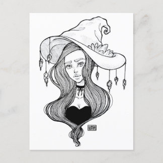 Postal Crystal Witch InkOctober Art Print on