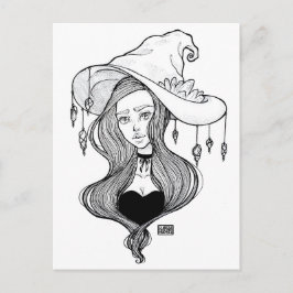 Postal Crystal Witch InkOctober Art Print on