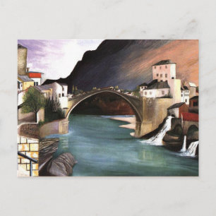 Postal Csontvary- Puente romano en Mostar