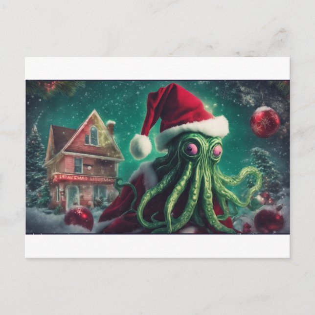 Postal Cthulhu Christmas Spirits- The Ghost of Nihilithic (Anverso)