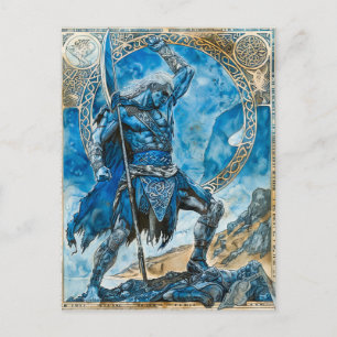 Postal Cú Chulainn "Guerrero heroico celta de Ulster
