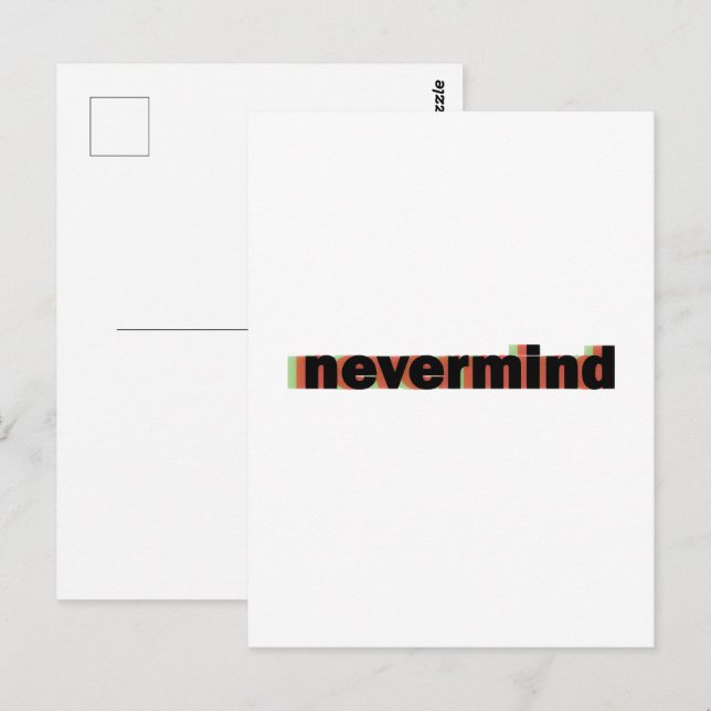 Postal cuaderno olvidalo (Anverso / Reverso)