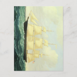 Postal Cuaderno William Bradford Dashing Wave clipper shi