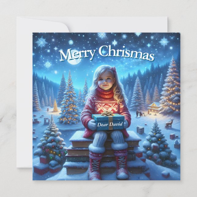 postal cuadrada del libro regalo navidad (Anverso)