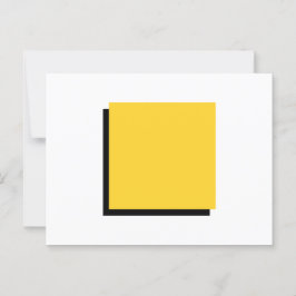 Postal Cuadrado amarillo de arte geométrico clásico Bauha