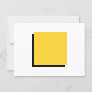 Postal Cuadrado amarillo de arte geométrico clásico Bauha