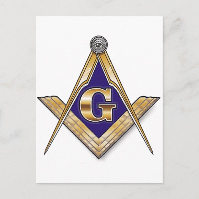 Postal Cuadrado azul discreto y brújulas (Anverso)