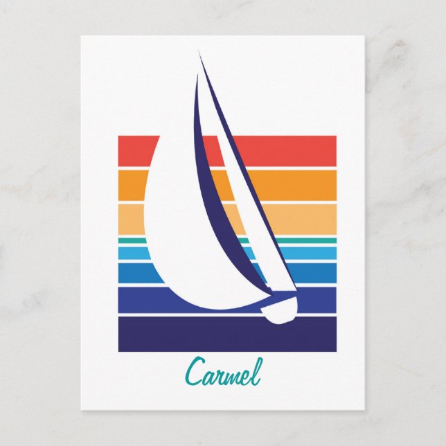Postal Cuadrado de color del barco_Carmel (Anverso)