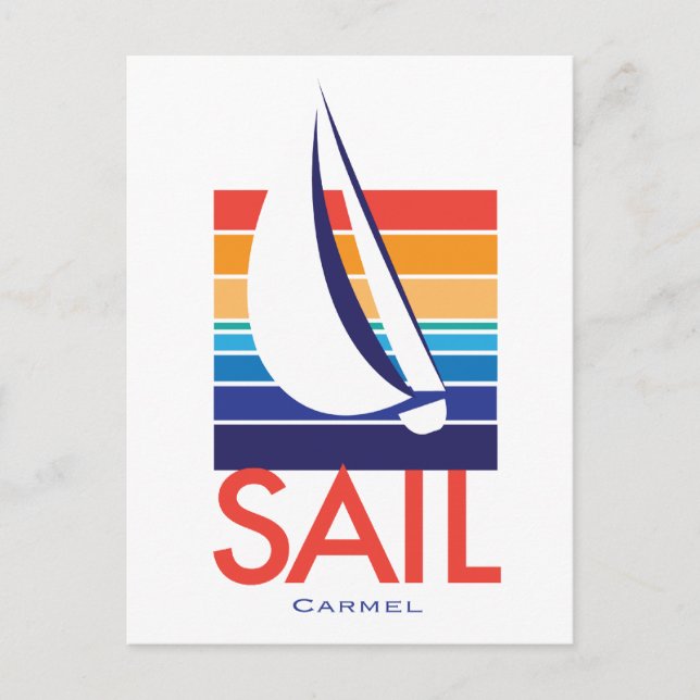 Postal Cuadrado de color del barco_Carmel (Anverso)