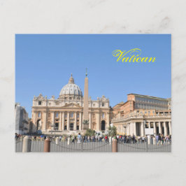 Postal Cuadrado de San Pedro en Vatican, Roma, Italia