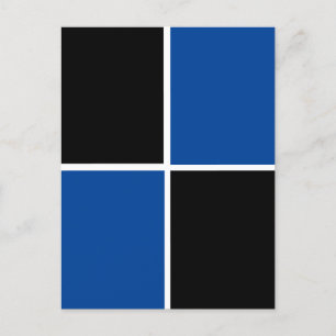 Postal Cuadrado negro y azul de Guay