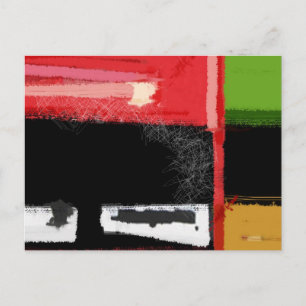 Postal Cuadrado rojo y verde