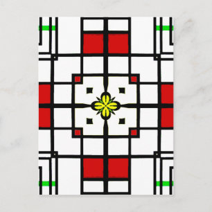 Postal Cuadrados abstractos