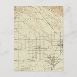 Postal Cuadrangla de San Bernardino que muestra el Rift d