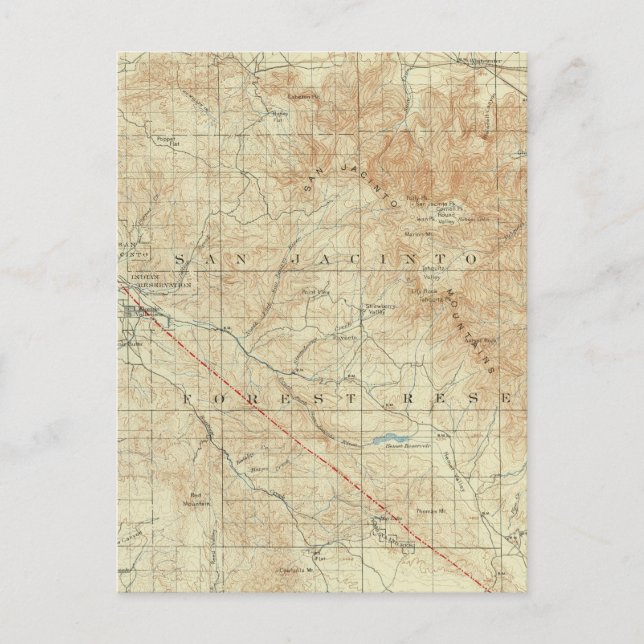 Postal Cuadrángulo de San Jacinto que muestra la rebelión (Anverso)