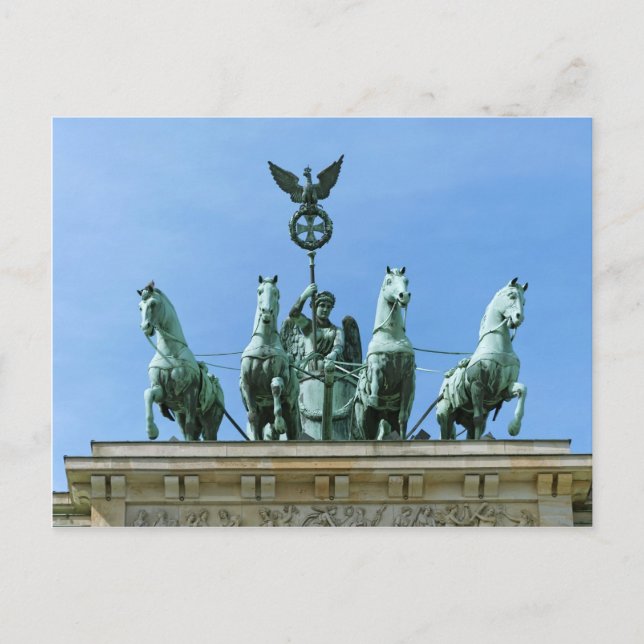 Postal Cuadriga Berlín de la puerta de Brandeburgo (Anverso)