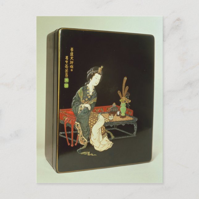 Postal Cuadro de escritura de estilo chino (Anverso)