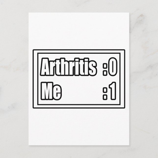 Postal Cuadro de indicadores de artritis (Anverso)