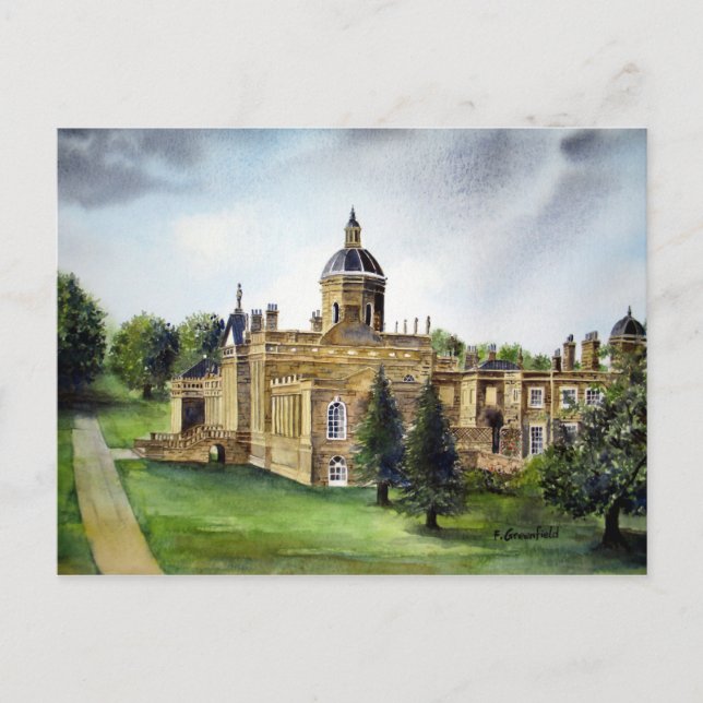 Postal Cuadros de acuarela de Castle Howard North Yorkshi (Anverso)