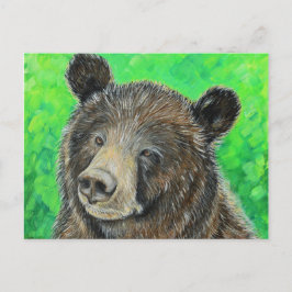 Postal Cuadros de oso marrón reflexivo