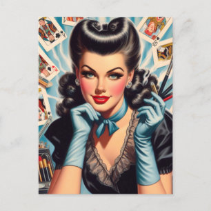 Postal Cuadros Vintage Pin Up