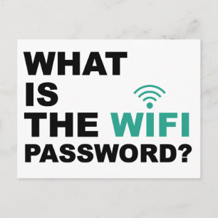 Postal Cuál es la contraseña de WIFI divertida