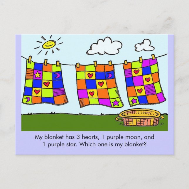 Postal ¿Cuál es mi manta? (Anverso)