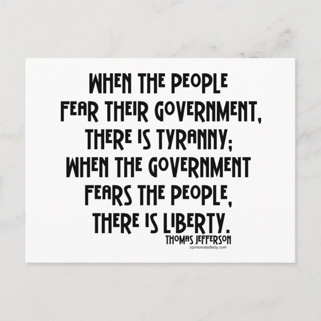 Postal ¿Cuál es tiranía…? (Anverso)