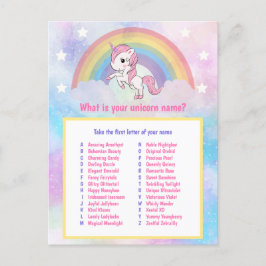 Postal ¿Cuál es tu juego de nombres de unicornio?