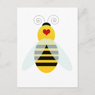 Postal cualidades de abejas con burbujas