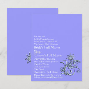 Postal Cualquier Color Personalizado Floral Azul Periwink
