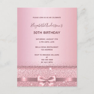 Postal Cualquier fiesta de cumpleaños subió una invitació