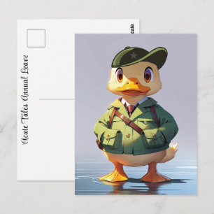 Postal Cualquier Pato de Dibujos Animados Deja las Fuerza