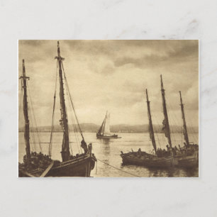 Postal ¡Cualquiera para Oysters! Barcos de pesca