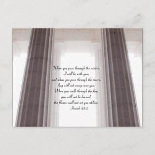 Postal Cuando atraviesas las aguas, Isaías 43