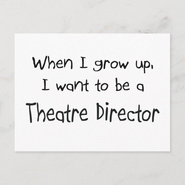 Postal Cuando crezca quiero ser director de teatro (Anverso)