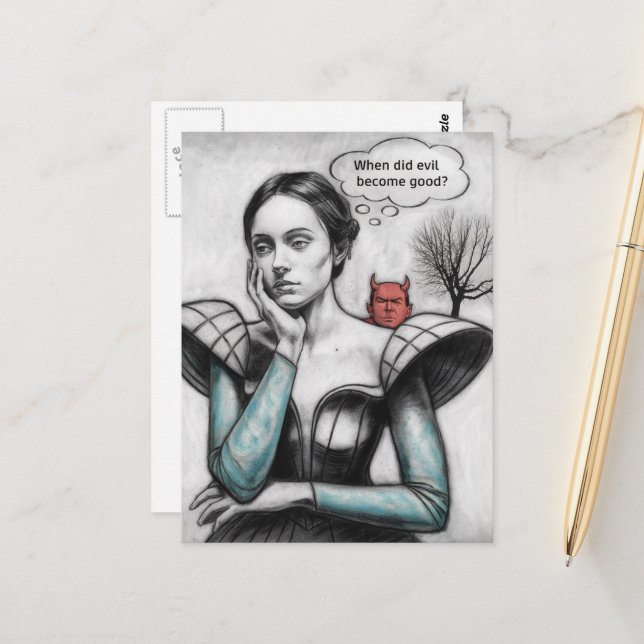 Postal Cuando el mal se convirtió en una buena mujer que  (Anverso/Reverso In Situ)