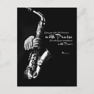 Postal Cuando entras en Su presencia con elogios