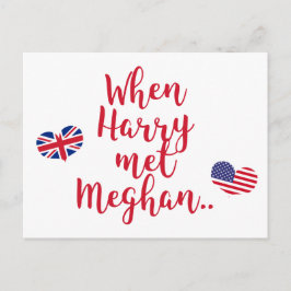 Postal Cuando Harry conoció a Meghan | Boda Real Divertid