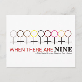Postal Cuando hay nueve jueces Ginsburg RBG cita