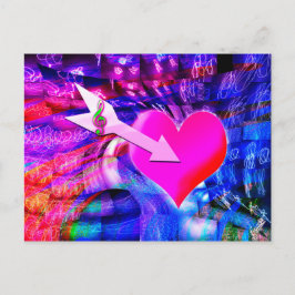 Postal Cuando la flecha musical apunta al corazón