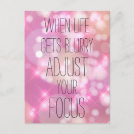 Postal Cuando la vida se vuelve borrosa - Cita Inspirador