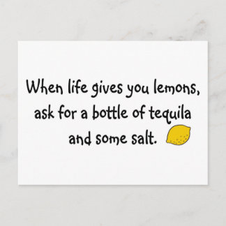Postal Cuando la vida te da limones
