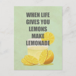 Postal Cuando la vida te da limones, haz citas de limonad