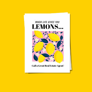 Postal Cuando la Vida te Da Limones Llama a un Gran Agent