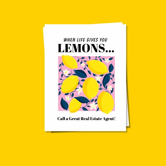 Postal Cuando la Vida te Da Limones Llama a un Gran Agent (Subido por el creador)
