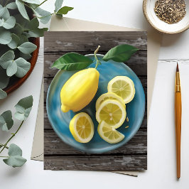 Postal Cuando la Vida te Da Limones | Tazón de Limón Acua