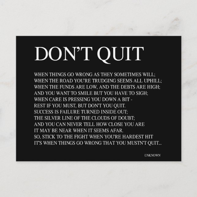 POSTAL CUANDO LAS COSAS SE EQUIVOQUEN COMO A VECES LO HAR (Anverso)